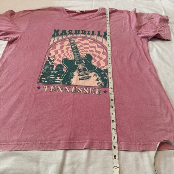 Nashville Tennessee Large Oversized Pink T-Shirt ~ Country Concert Festival NWOT - Picture 5 of 7